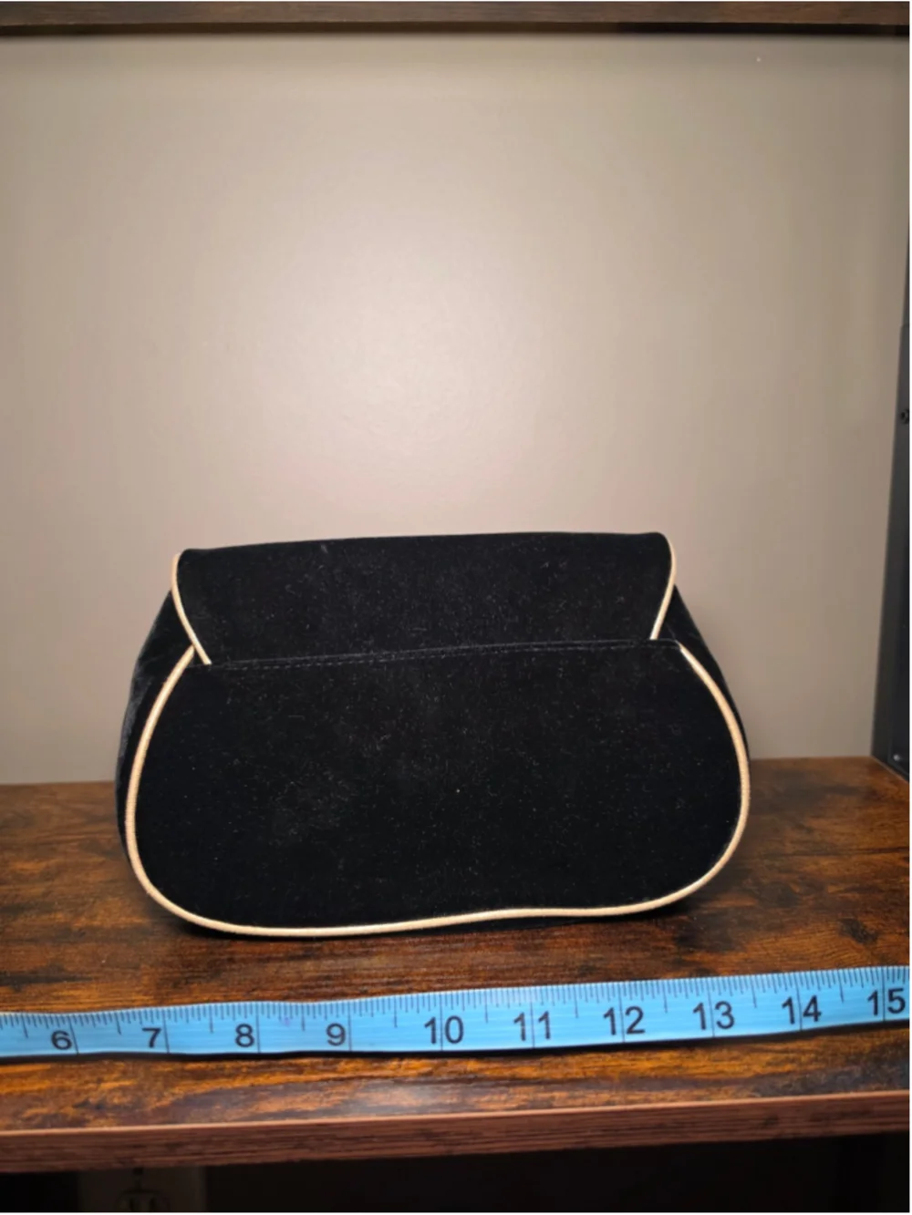 Dior Black Gold Velvet Quilted Cosmetic Bag
